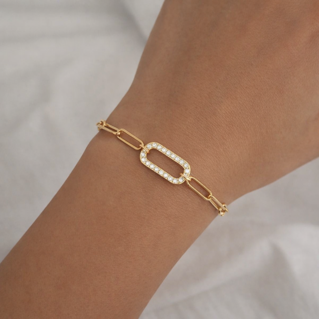 Golden Halo Link Bracelet