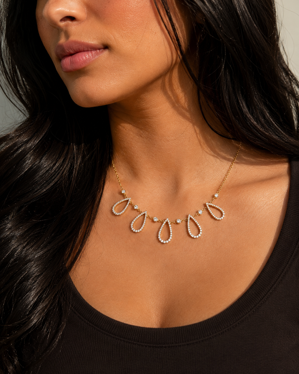 Teardrop Crystal Necklace