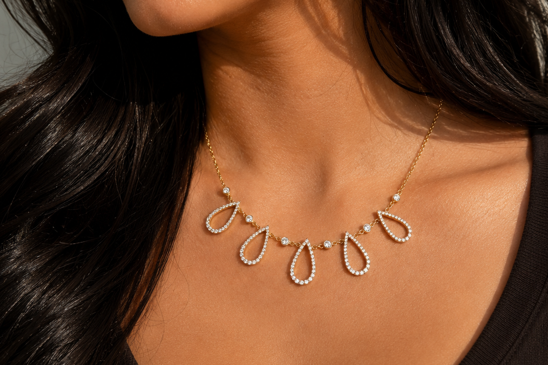 Teardrop Crystal Necklace