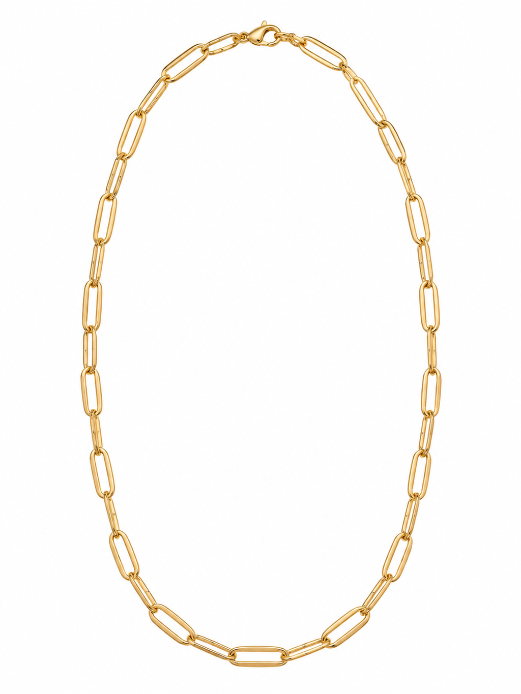 Gold Paperclip Chain Necklace