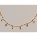Dainty Crystal  Rain Drop Necklace