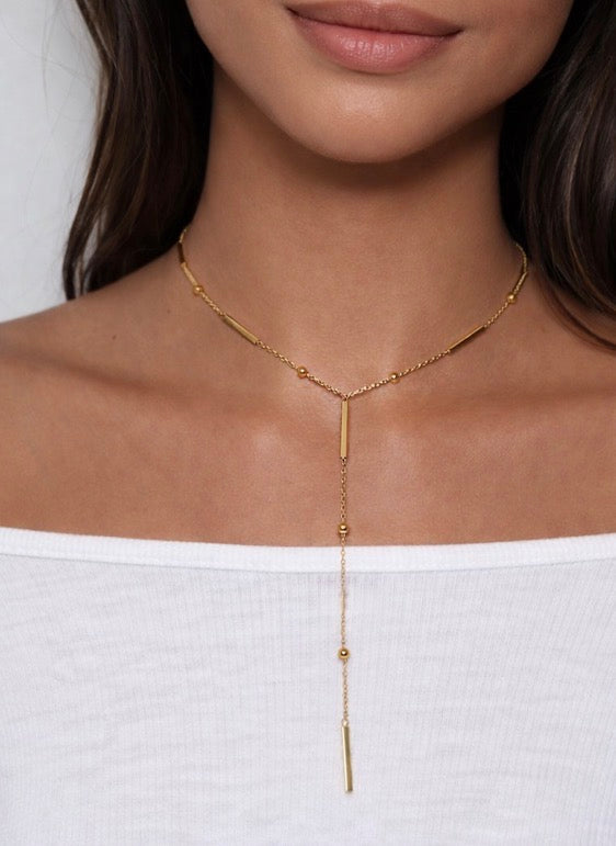 Soft Glow Y-Drop Necklace