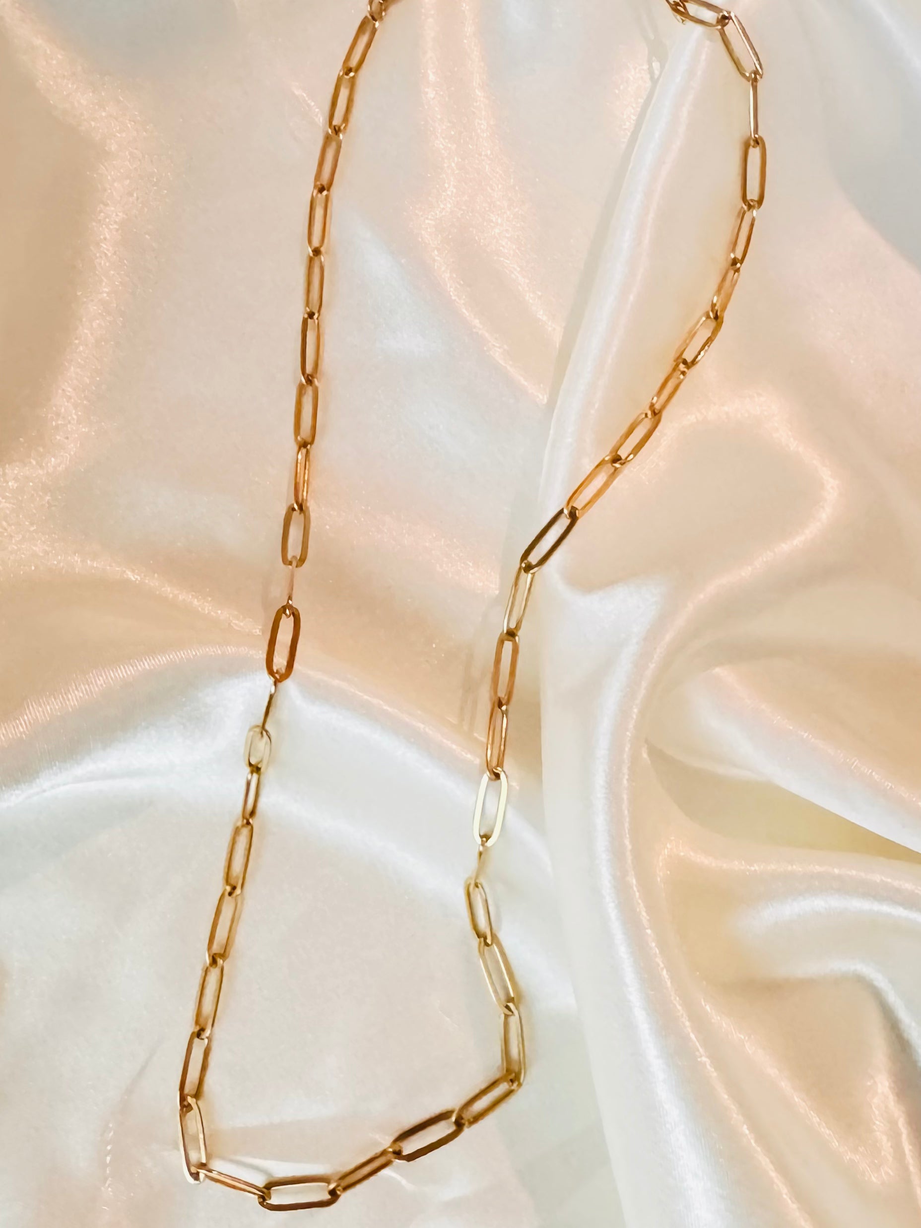 Gold Paperclip Chain Necklace