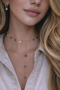 Gemstone Dainty Drop Necklace