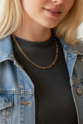 Gold Paperclip Chain Necklace
